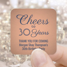 Copper Faux Foil • Birthday or Retirement Party