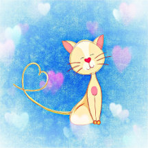  Cute Love Cat With Hearts
