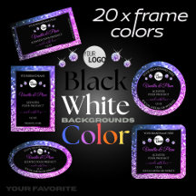 Product Labels Logo Glitter Frame Sparkle Diamonds