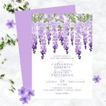 Watercolor Wisteria Floral Wedding
