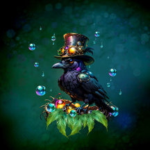 Fantastic steampunk crow 