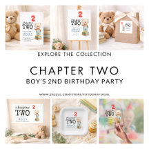 Chapter Two Bear and Book Themed Boy 2nd Birthday