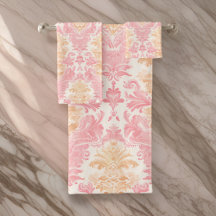 Elegant Light Pink Damask Home Decor