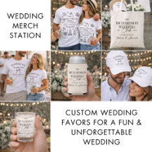 Wedding Merch Station - Custom Wedding Favors 