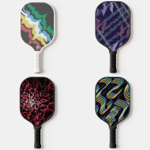 Pickleball Paddles With Abstract Designs 