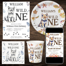 Wild one wolf cub themed party