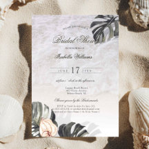 Elegant Tropical Beach Shower Invite