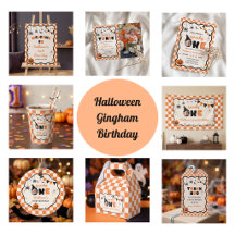 Halloween Gingham Birthday