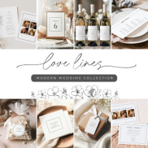 Modern Black and White Typography Wedding