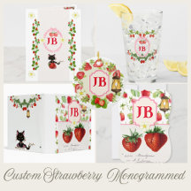 Custom Strawberry Monogrammed
