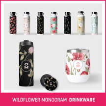 Wildflower Monogram Drinkware  