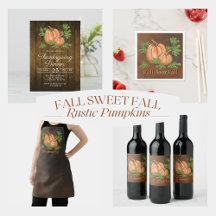 Fall Sweet Fall - Rustic Pumpkins 