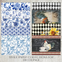 Decoupage Wrapping Paper Sheets & Tissue Paper