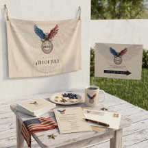 Vintage 1776 4th of July Patriotic BBQ Party