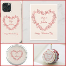 Floral & Classic Red Heart, Valentine's Day Gifts