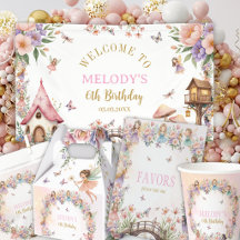 Whimsical Enchanted Fairy Garden 6th Birthday