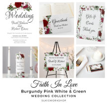 Faith In Love - Burgundy Pink White Green