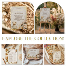 Rustic Teddy Bear & Blooms Baby Shower
