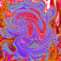 Red and Purple Groovy Abstract Retro Art