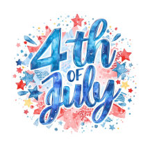Watercolor 4th of July Patriotic