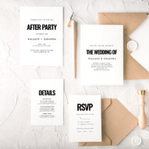 Simple minimalist wedding suite
