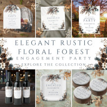 Elegant Rustic Floral Forest Engagement Suite