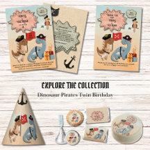 Dinosaur Pirates Twin Boys Birthday Party