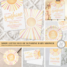 Classic Little Ray Of Sunshine Sun Baby Shower