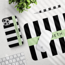 Black Stripes, Green - Home Decor Collection