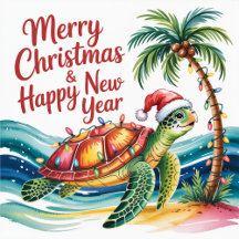 Christmas Turtle in Paradise 