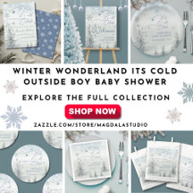 Winter Wonderland Its Cold Outside Boy Baby Shower