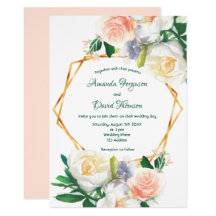 Wedding invitation suite - romantic florals