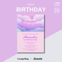 🎉 9th Birthday Invitation – Girl & Boy 🎂✨