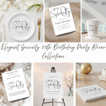 Elegant Seventy 70th Birthday Party Decor Collecti