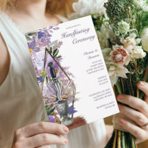 Wiccan Rite of Union Purple Handfasting Invitation