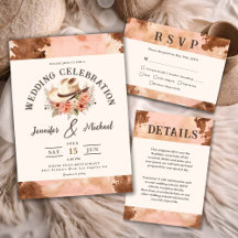 Blush Cowhide Western Wedding Collection