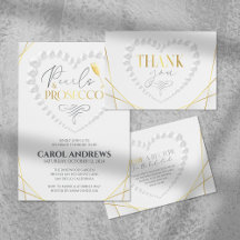 Elegant Heart Pearls & Prosecco Gold Bridal