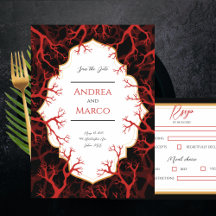 Unforgettable Gothic Wedding, Red and Black