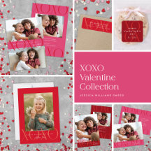 Red and Pink Modern XOXO Valentine's Day