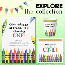 Colorful Crayon First Birthday