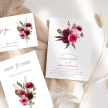 Elegant Burgundy Floral Wedding