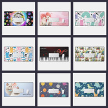 Desk Mats- Geometric, Floral and Children's Motifs