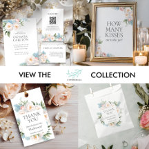 Soft Blue and PInk blooming flowers BRIDAL SHOWER