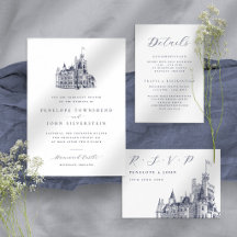 Castle Illustration Destination Wedding Suite