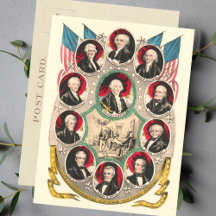 First American Presidents Restored 1844 Lithograph
