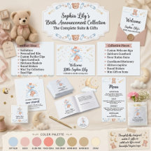 Oh Baby Cute Bear Birth Announcement