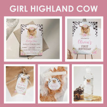 Girl Highland Cow Birthday