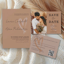 Modern Terracotta Heart Wedding Collection