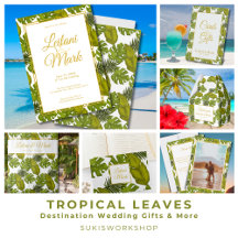 Tropical Leaves - Destination Wedding Gifts & More