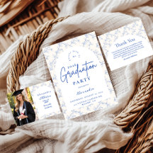 Classic Porcelain Blue Graduation Party